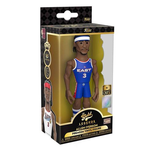 FIGURA VINYL GOLD 13 CM ALLEN IVERSON CHASE (PHILADELPHIA 76ERS) NBA LEGENDS