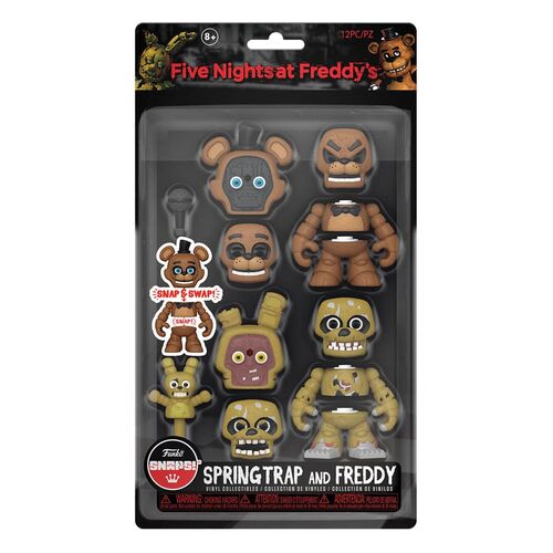 FIGURA FIVE NIGHTS AT FREDDY'S FIGURAS SNAP FREDDY & SPRINGTRAP 9 CM