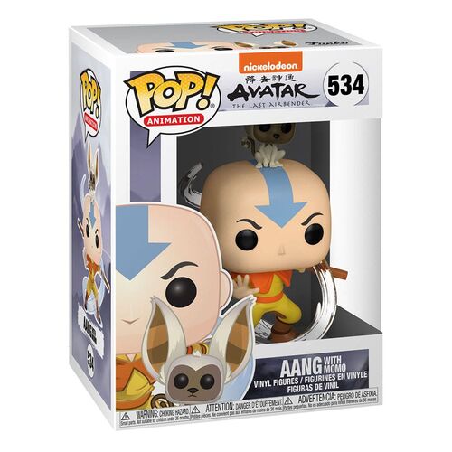 FIGURA POP! ANIMATION VINYL AANG W/ MOMO 9 CM AVATAR: LA LEYENDA DE AANG