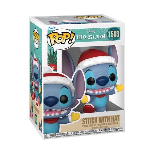 FIGURA POP! VINYL HOLIDAY STITCH W/HAT 9 CM DISNEY